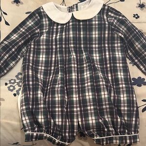 Plaid Kids One Piece with White Collar
